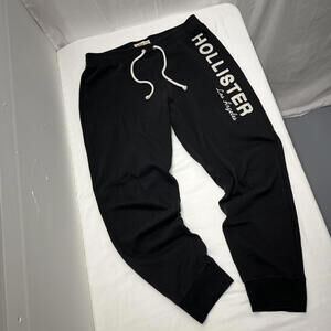 Y2K Hollister black white embroidered sweatpants Medium